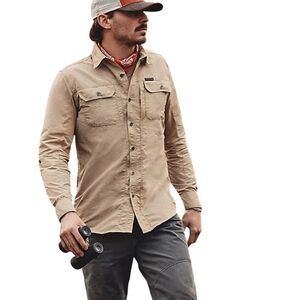 Wrangler Tan Casual Button Down Shirt